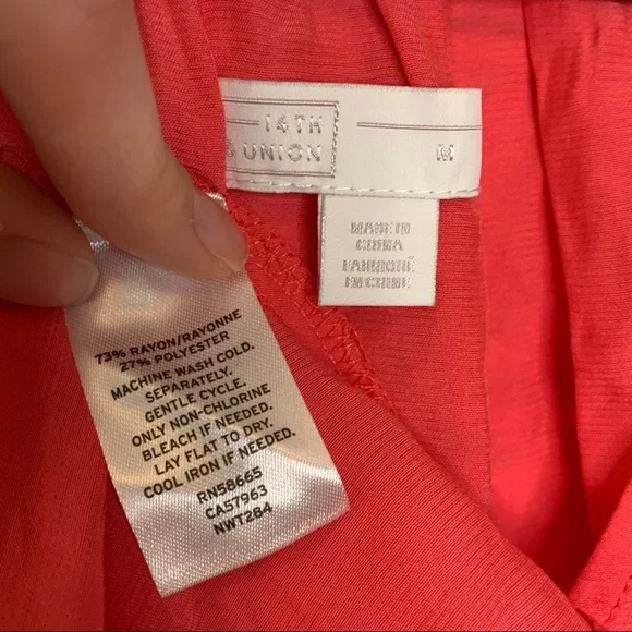 14th & Union Grecian Wrap Tank Top Hot Pink Size Medium NWOT - Picture 5 of 5